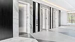 Moderno Porcelain Elevator Lobby Floor and Wall
