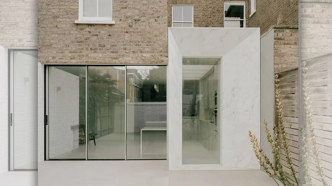 White Marble Residential Exterior