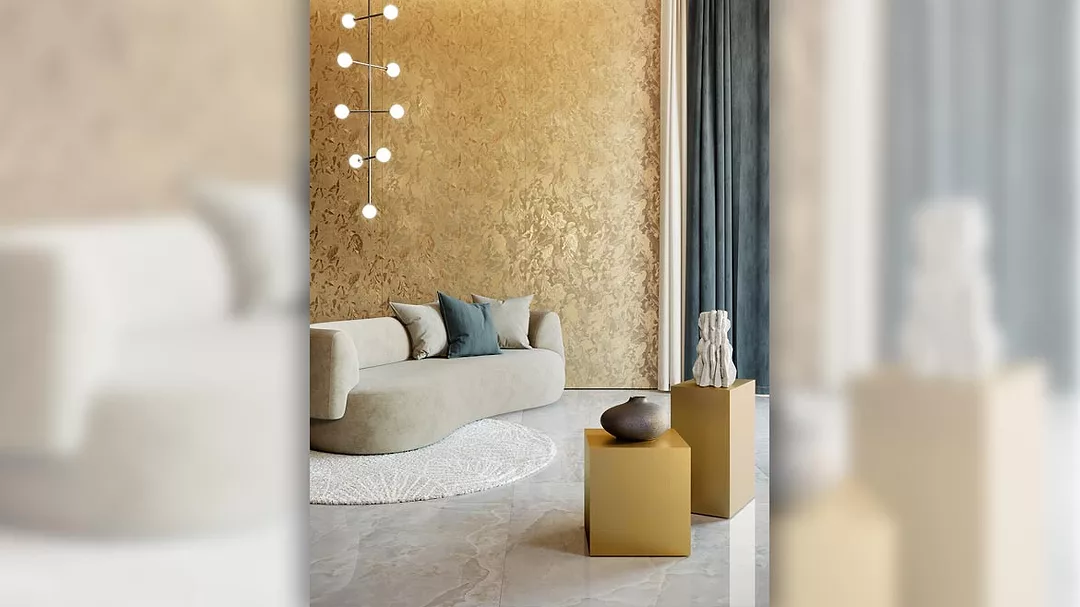 wonderwall gold leaf slab 35mm tile