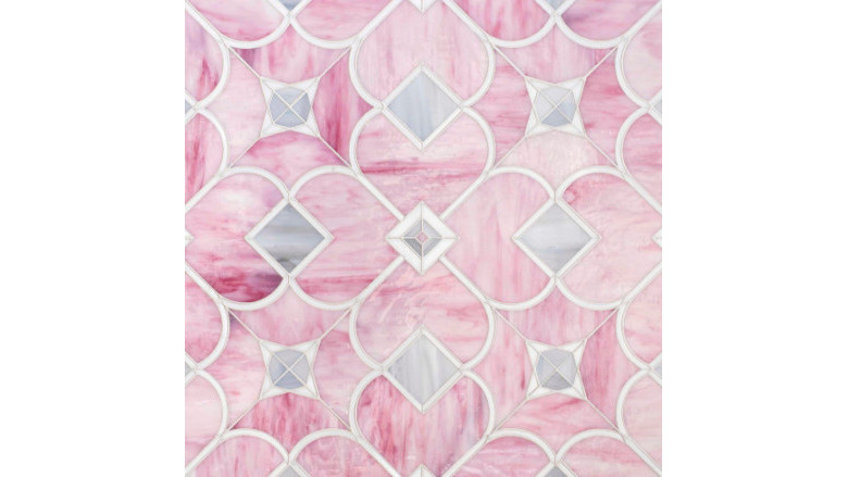 pink glass mosaics