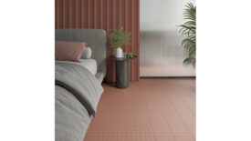 brown geometrical floor tile