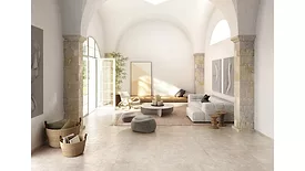 sand colored floor tile