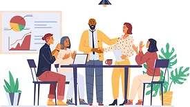 Cartoon Sketch Depicting Company Culture