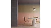 Wall tile with pink, blue and green tones