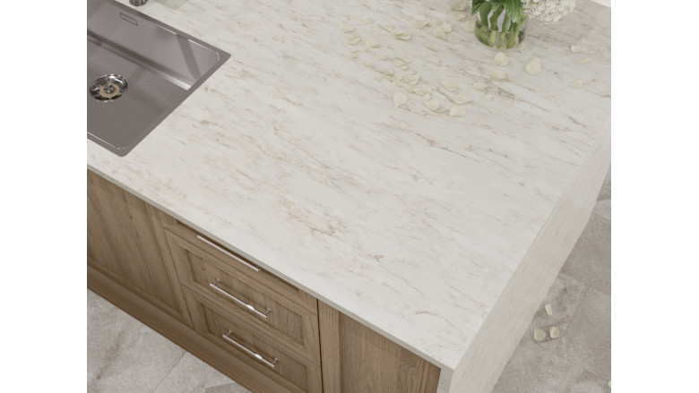 gold and beige veining on countertop