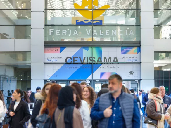 Outside entrance of Cevisama in Valencia,Spain