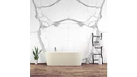 marble backsplash in bathroom
