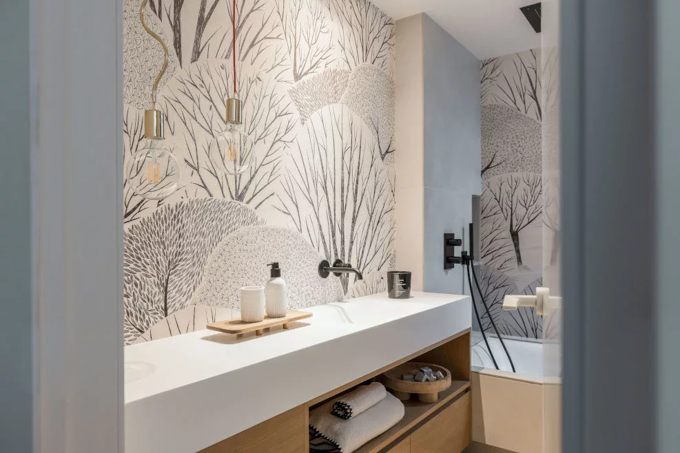 Lapitec White Bathroom Vanity Top