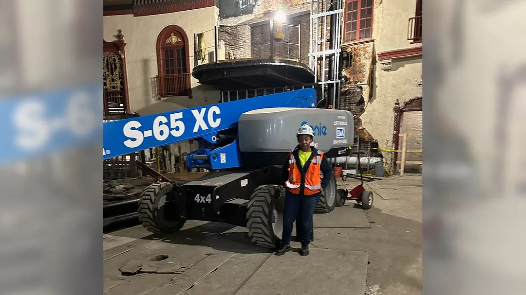 Jennifer Gee on a construction site