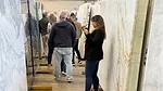Fabricators looking at slabs in Triton Stone Group's facility in Birmingham, AL