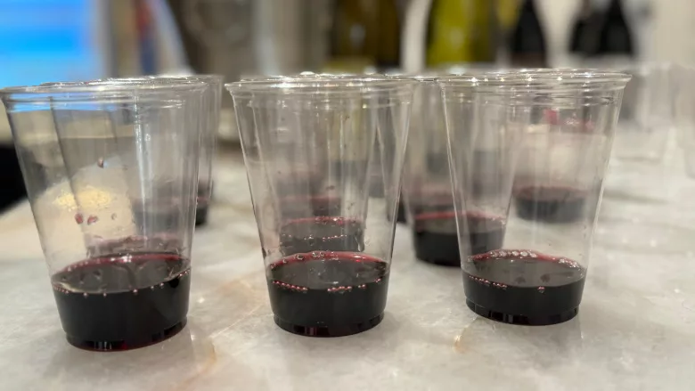 Red wine samples