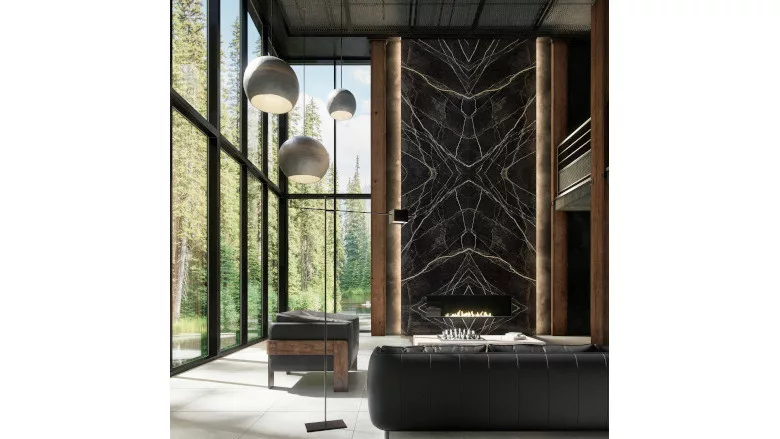 Exotic black wall tile