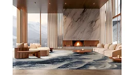 blue flooring