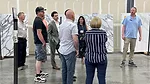 Fabricators touring slab gallery at Architectural Surfaces in Denver, CO.