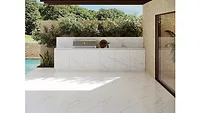 Outdoor white tile with gray veining