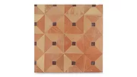 geometric tile with black dot