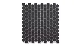 small round black mosaic tile