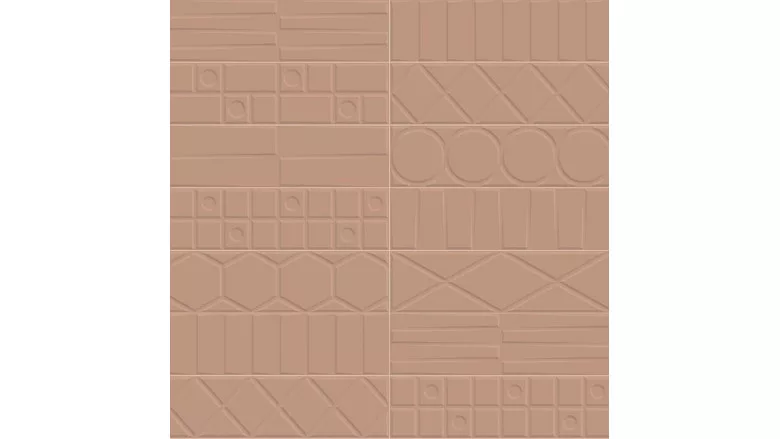 clay color ceramic square tile
