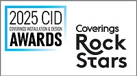 2025 Coverings Installation and Design Awards and Rock Star Logo