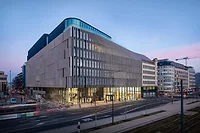 fischer headquarters POST Luxembourg Stone facade fischer headquarters POST Luxembourg