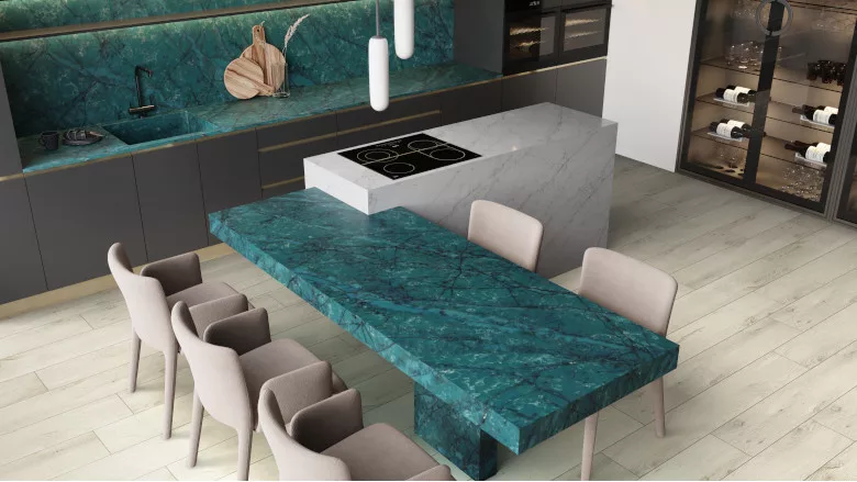 green veined marble look desktop