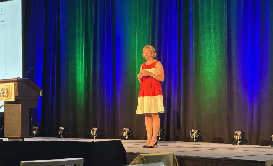 woman presenting at total Solutions Plus