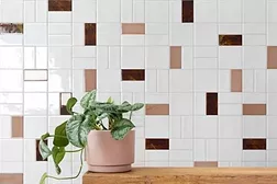 Ceramica Senio Crackled Glaze Glass Tile Backsplash