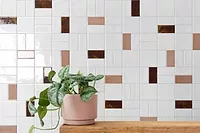 Ceramica Senio Crackled Glaze Glass Tile Backsplash