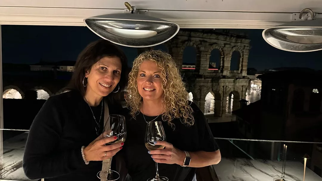Amie Gilmore and Jennifer Richinelli in Verona, Italy