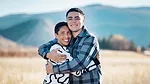 Marcette Gordon embracing son Kyle