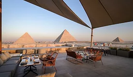 Khufu Outdoor area overlooking Pyramids