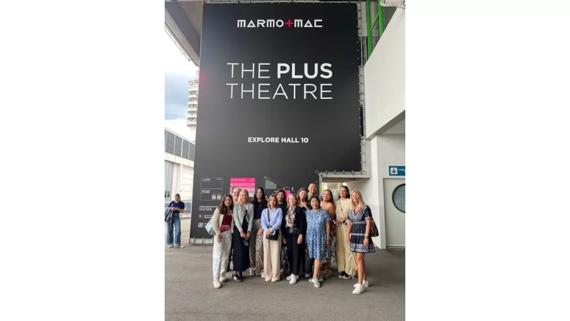 Women Who Rock group photo at Marmomac 2025