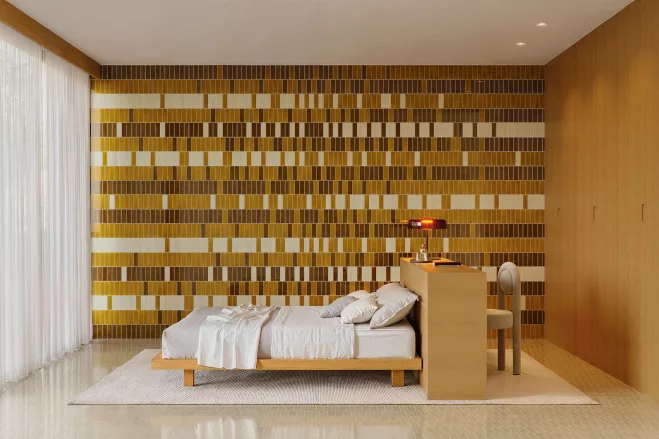 Micare tile collection, bedroom wall 