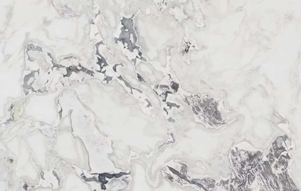 Dover White quartzite close-up from Antolini