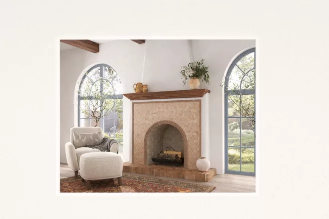Tile Club Sagrada Collection fireplace application