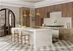 Cambria Claremont waterfall kitchen countertop