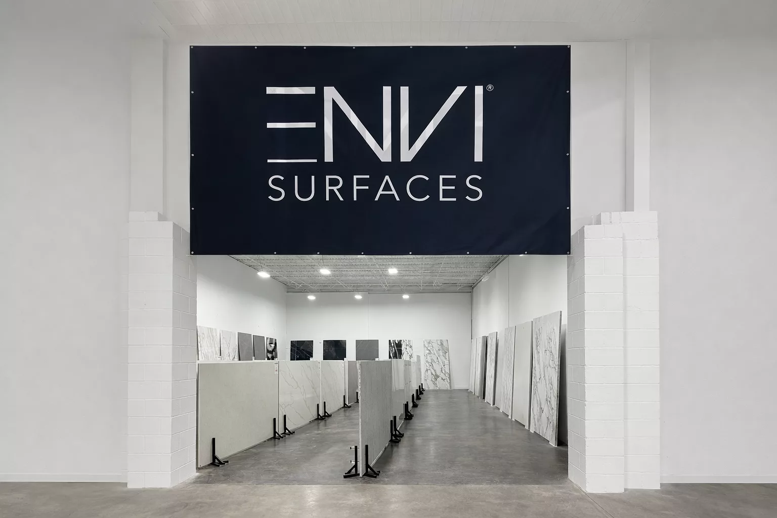 ENVI Surfaces showroom display, Dwyer Marble & Stone, Indianapolis, IN branch