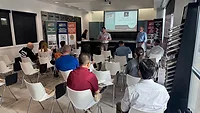 Fabricators sitting in Cosentino showroom in Houston for Stone Summit