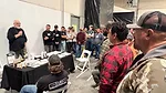 demonstration at Stone Industry Education event