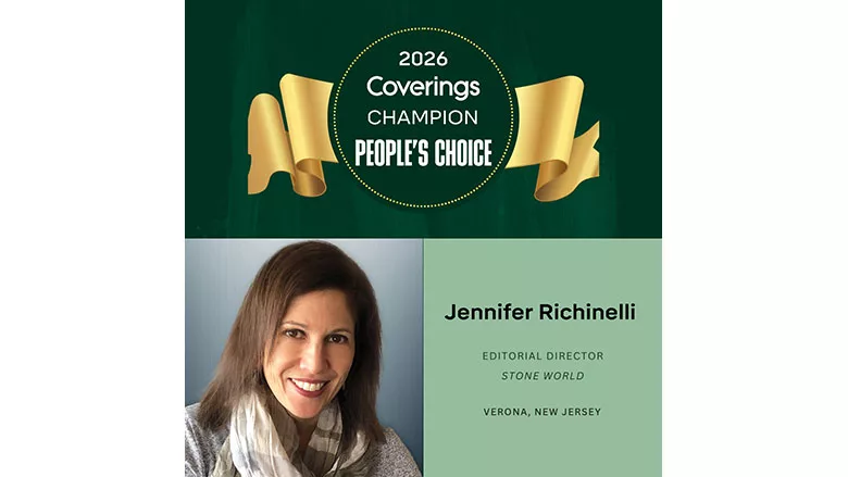 Coverings Champions People's Choice award: Jennifer Richinelli