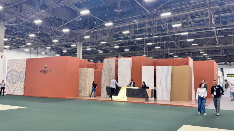 Antolini's booth on the show floor of Coverings 2026