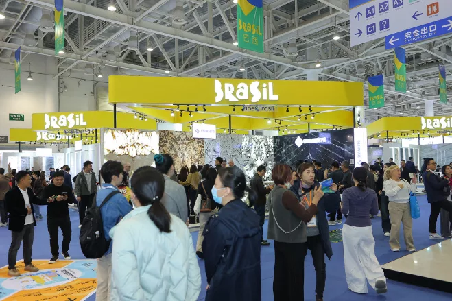 Brazilian Pavilion on the Show Floor of Xiamen Stone Fair 2026