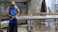 worker finishing a slab