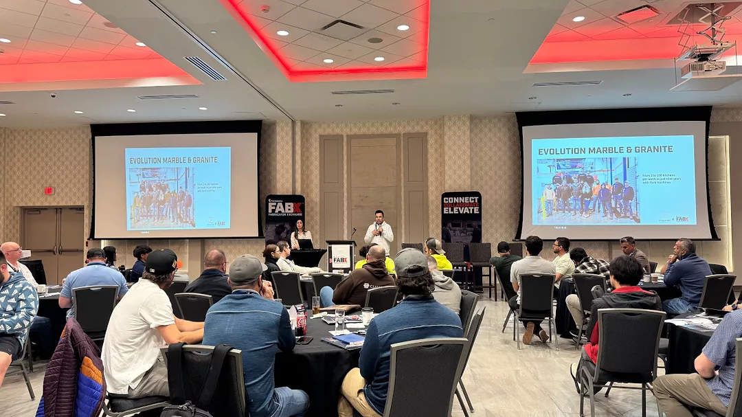 Joe DeMelo owner of Evolution Marble & Granite Speaking at FABX 2026