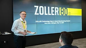 Alexander Zoller president of Zoller speaking at the company's Technology Days & Smart Manufacturing Summit 