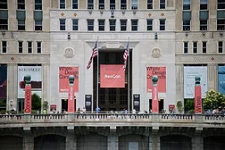 Front of The Mart with NeoCon 2026 Signs