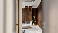 Ground Floor Amsterdam Canal House Calacatta “Wow” marble flooring from Antolini Exclusive Collection