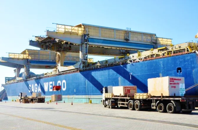 Stone Blocks at Brazilian Shipping Yard