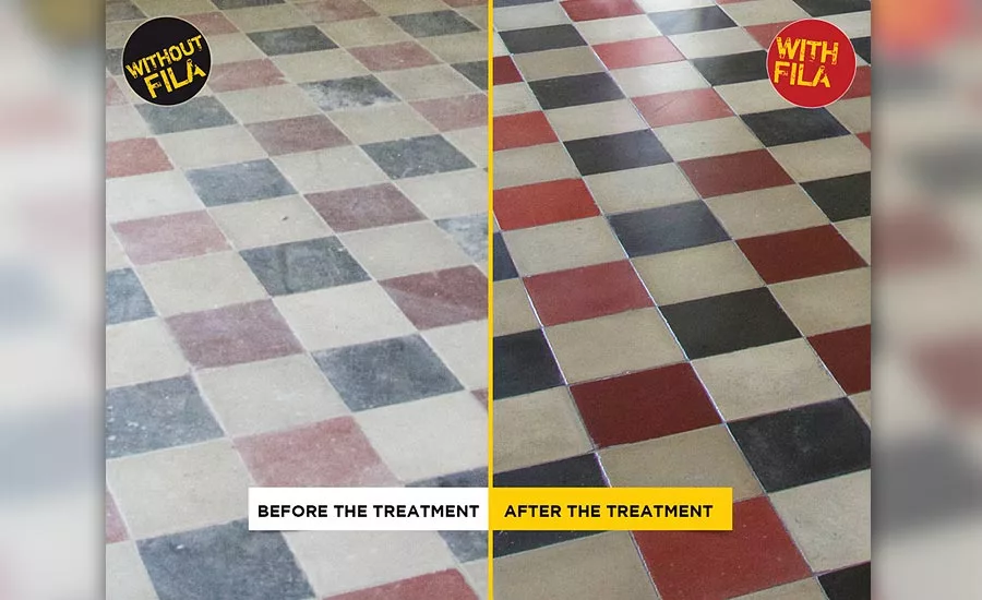 Before and after alkaline cleaner