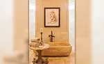 bath tub and accent wall
